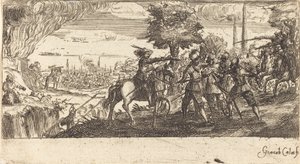 Maisema taistelutilanteella tekijältä After Jacques Callot