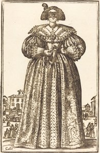 Naamioitu jalo nainen tekijältä After Jacques Callot