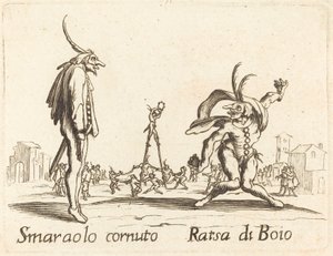 Smaralo Cornuto i Ratsa di Boiofinnish tekijältä After Jacques Callot