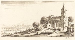 Kylän kirkko tekijältä After Jacques Callot