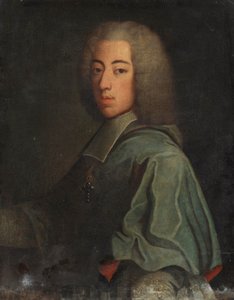 Saksa: Johann Theodorin (1703-1763), Baijerin valitsijamiehen Max Emanuelin pojan muotokuva Johann Theodor Baijerilainen, Maximilian II Emanuelin pojan poika. tekijältä After Joseph Vivien