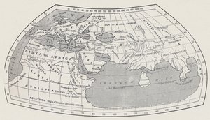 Maailmankartta, Ptolemaios, 1923. tekijältä Agathodaemon of Alexandria