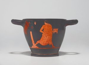 Ullakko punahahmoinen skyphos, n. 500-luvun puoliväli eKr. (keraaminen) tekijältä Agathon Painter (attr. to)