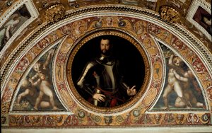Cosimo I de Medicin, Toscanan suurherttua ja Francesco I:n isän muotokuva (maalaus liuskekivelle tekijältä Agnolo (after) Bronzino