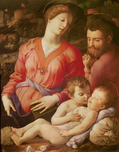 Panciatichin pyhä perhe, n. 1540 (öljy puulle) tekijältä Agnolo Bronzino