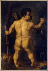 Kääpiö Morgante. Muotokuva yhdestä Cosimo I de Medicin hovin tunnetuimmista kääpiöistä (1500-luvun toinen puolisko). Agnolo Allorin maalaus, joka tunnetaan nimellä Bronzino (1503 - 1572) tekijältä Agnolo Bronzino