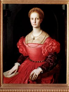 Muotokuva Lucrezia Panciatichista, Bartolomeo Panciatichin vaimosta (öljy kankaalle).