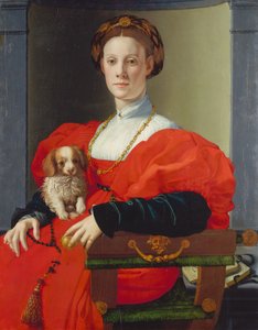 Punapukuisen naisen muotokuva , noin 1533 (sekatekniikka poppelille)