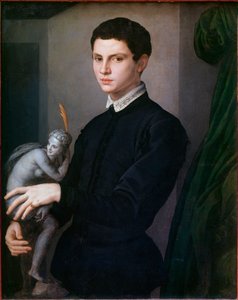 Kuvanveistäjän muotokuva. Angelo Bronzinon (1503-1572) maalaus tekijältä Agnolo Bronzino