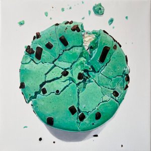 Abstrakti makaroni, 2025 (öljy kankaalle) tekijältä Agnès Lefèvre