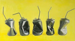 Mustat tölkit, 2020 (öljy kankaalle) tekijältä Agnès Lefèvre