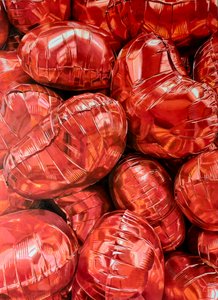 Sydämen abstraktio, 2025 (öljy kankaalle) tekijältä Agnès Lefèvre