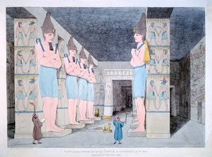 Temppelin sisustus Ybsombulissa Nubiassa, 1820