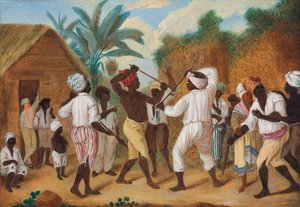 Englantilaisten ja ranskalaisten neekerien halausottelu Dominican saarella