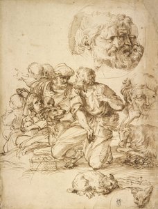 Ryhmä paimenia ja muita tutkimuksia tekijältä Agostino Carracci