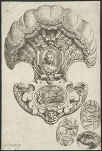 Päähine tuulettimen muodossa tekijältä Agostino Carracci