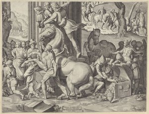Magin jumalointi (oikea alaosa) tekijältä Agostino Carracci