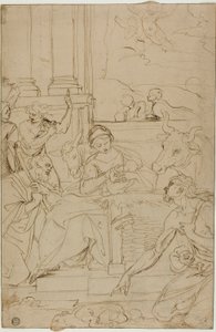 Paimenten palvonta tekijältä Agostino Carracci