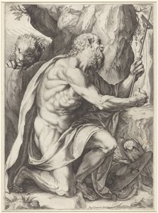 Pyhä Jerome tekijältä Agostino Carracci