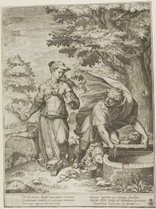 Jaakob ja Raakel tekijältä Agostino Carracci