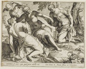 Merkurius ja armot tekijältä Agostino Carracci