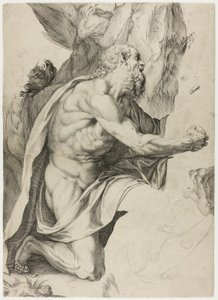 Pyhä Hieronymus katumuksessa tekijältä Agostino Carracci