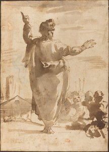 Pyhä Paavali saarnaamassa tekijältä Agostino Carracci