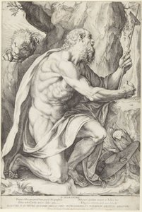 Pyhä Hieronymus tekijältä Agostino Carracci