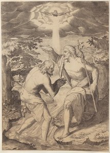 Kristuksen kaste tekijältä Agostino Carracci
