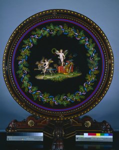 Keskipöytä Micromosaic Topilla, "Love Triumphant" tekijältä Agostino Francesangeli
