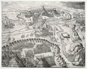 Kaarle V:n ja Soliman II:n armeijoiden asema ja leiri, 1532.