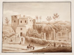 Madonna della Stellan Eremitaaši, 1833 (etsaus ruskealla pesulla) tekijältä Agostino Tofanelli