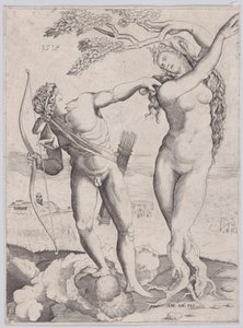 Apollo ja Daphne, päivätty 1518.