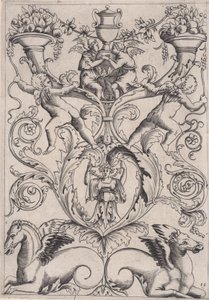 Koristepaneeli, n. 1514-36. tekijältä Agostino Veneziano