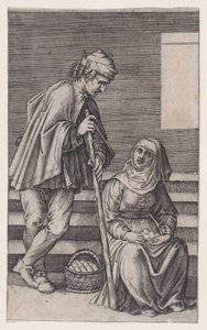Talonpoika ja nainen munien kanssa, n. 1514-36.