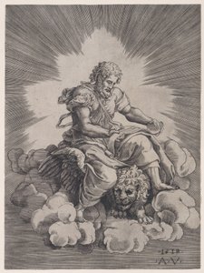 Pyhä Markus, päivätty 1518. tekijältä Agostino Veneziano