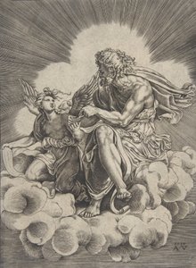 Pyhä Matteus, päivätty 1518. tekijältä Agostino Veneziano
