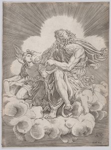 Pyhä Matteus, päivätty 1518. tekijältä Agostino Veneziano