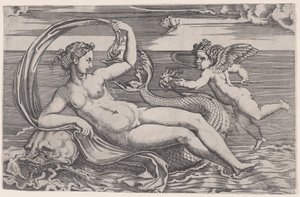 Venus makaamassa delfiinillä, n. 1516.