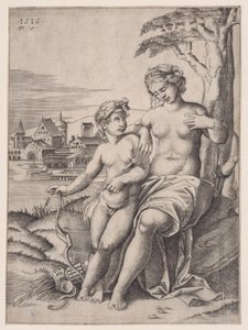 Venus ja Eros, päivätty 1516.