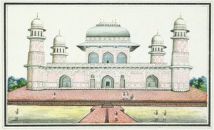 Itimad-Ud-Daulan hauta, lähellä Agraa, noin 1830-luku (wc, muste ja kynä paperilla)