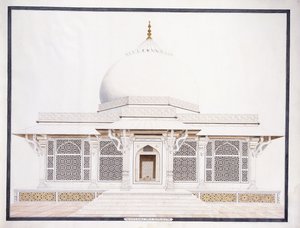 Seliem Chistien valkoinen marmorihauta, n. 1815 (lyijykynä, kynä ja muste, w/c)