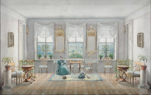 Gorkin kartanon salonki, 1831 tekijältä Agrafena Dmitrievna Blagovo