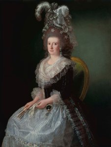 Pedro López de Lerenan vaimon María Josefa Piscatori, San Andrésin markiisitar (1757-1807) muotokuva. tekijältä Agustín Esteve