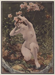 Dryad, puunymfi kreikkalaisesta mytologiasta (väri litho)