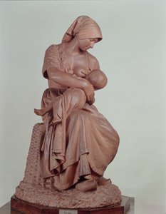 Talonpoikanainen imettää vauvaa, 1873 (terrakotta) (katso lisätietoja kohdasta 183878)