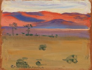 Auringonlasku savannilla tekijältä Akseli Gallen-Kallela