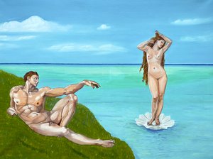 Aatamin unelma: Venus, 2023 (öljy kankaalle).