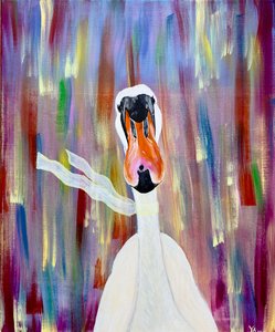 Fancy Swan Monroe, 2023 (akryyli kankaalle)