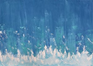 Velvet Ocean, 2023 (akryyli, sekatekniikka kankaalle)